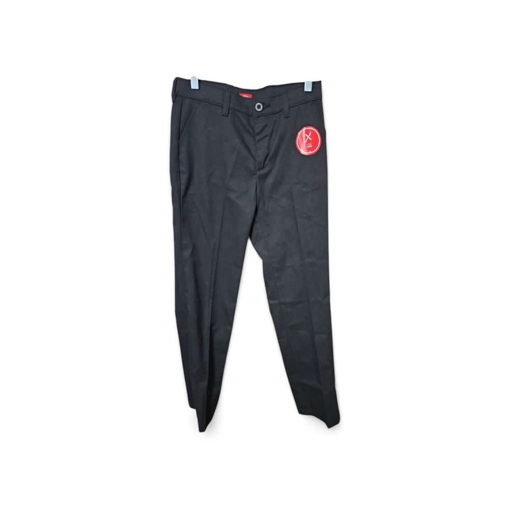 Dickies Boys Slim Fit Flex Fabric Tapered Leg Pants Black Size 14 NWT  0394
